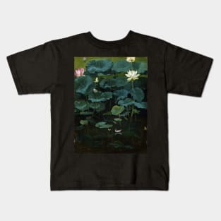 Buddha's Flowers, 1894 by Theodore Wores Kids T-Shirt